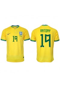 Fotbalové Dres Brazílie Antony #19 Domácí Oblečení MS 2022 Krátký Rukáv